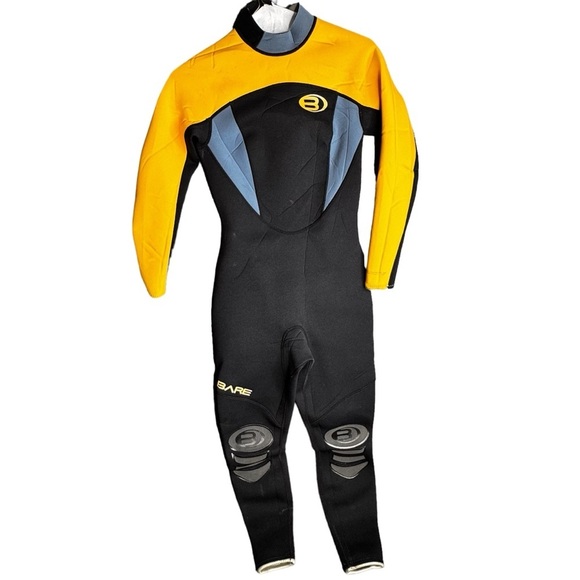 Bare Sports Velocity Wetsuit Womens Full Length Grey Yellow Scuba Snorkel 3/2‎ - Picture 1 of 13
